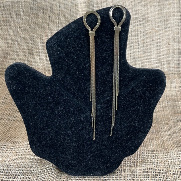 22. Gold Cluster Drop Earrings - Picture 8 of 9